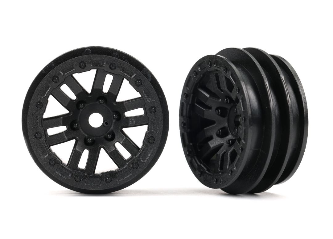 Traxxas Wheels, 1.0" (Black) (2) - Click Image to Close