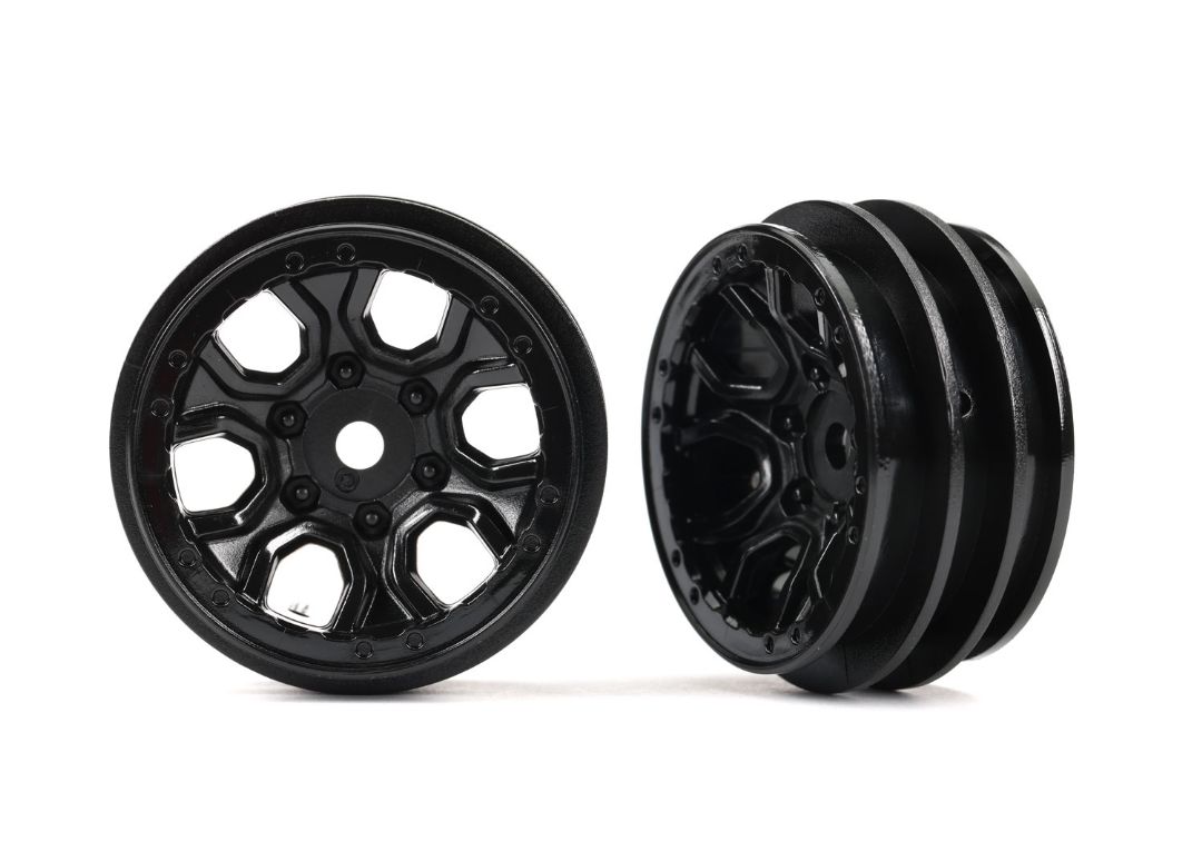 Traxxas Wheels, 1.0" (Black) (2) - Click Image to Close