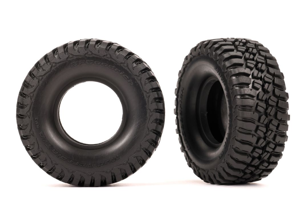 Traxxas Tires, BFGoodrich Mud-Terrain T/A KM3 2.2X1.0" (2) - Click Image to Close