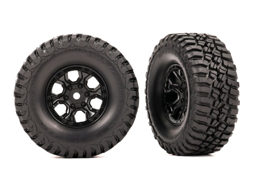 Traxxas Tires & Wheels, Premounted (Black 1.0", BFGoodrich)