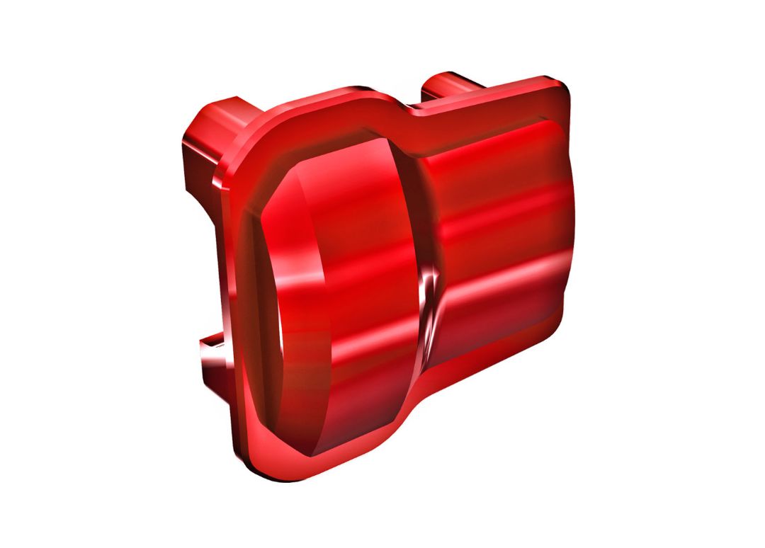 Traxxas Axle Cover, 6061-T6 Aluminum (Red-Anodized) (2)/ 1.6x12mm BCS (With Threadlock) (8)