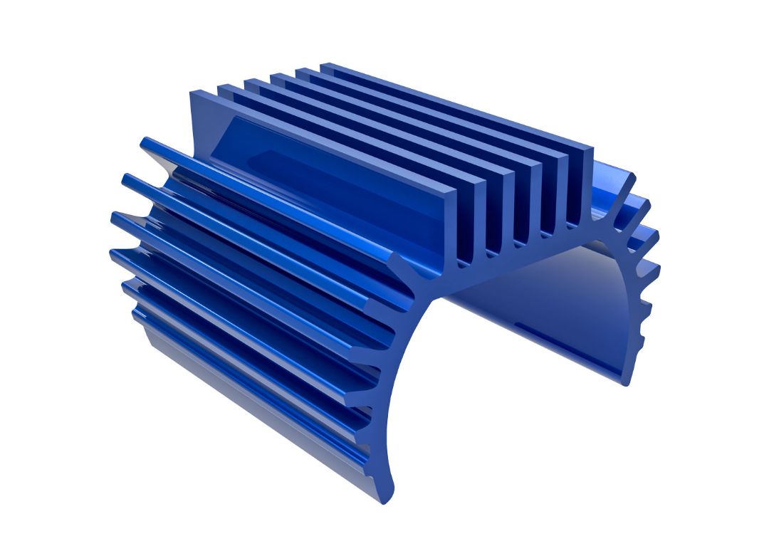 Traxxas Heat Sink, Titan 87T Motor (Blue-Anodized Aluminum)