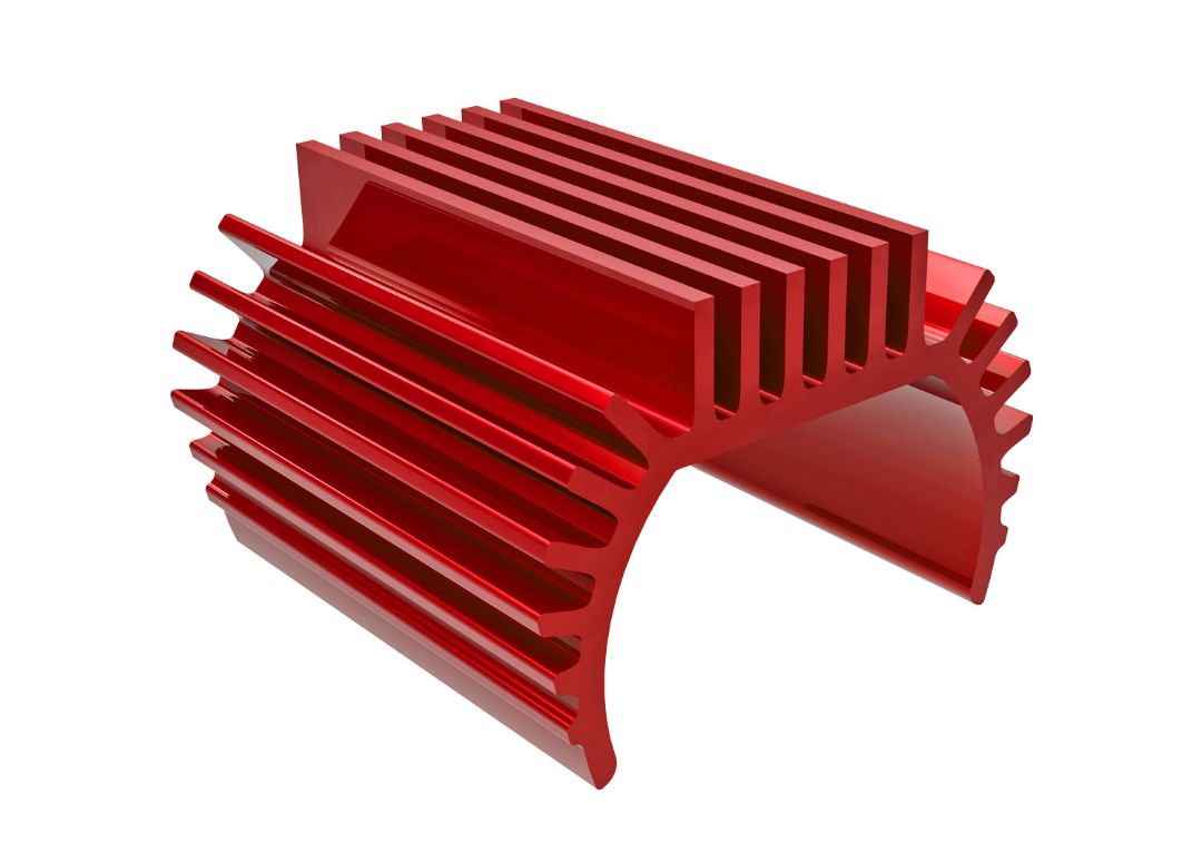 Traxxas Heat Sink, Titan 87T Motor (6061-T6 Aluminum, Red)