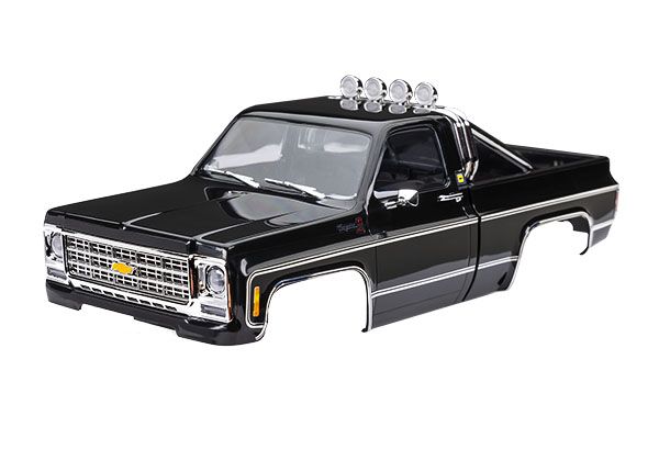 Traxxas Body Chevrolet K10 Truck (1979) Complete, Black - Click Image to Close