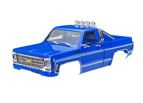 Traxxas Body Chevrolet K10 Truck (1979) Complete, Blue - Click Image to Close