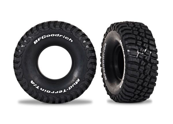 Traxxas Tires, BFGoodrich Mud-Terrain T/A KM3 2.4x1.0" (2) - Click Image to Close