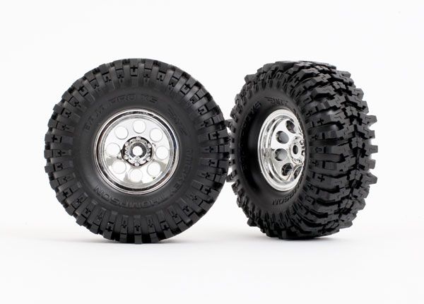 Traxxas Premounts (Chr 1.0" Wheels, MT Baja Pro XS 2.4x1.0") (2) - Click Image to Close