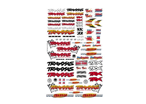 Traxxas Official Team Racing Decal Set (Flag Logo/6-Color) - Click Image to Close