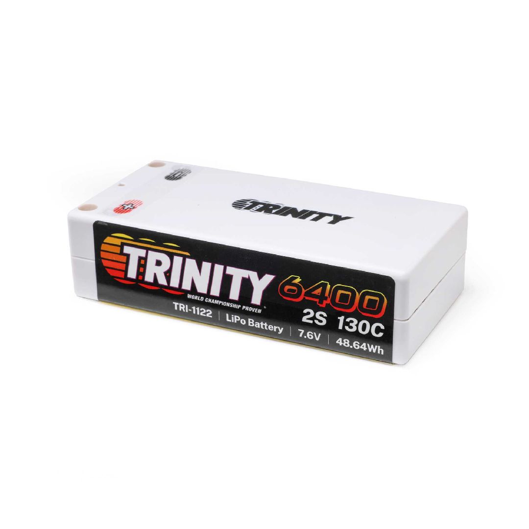 Trinity 6400mah 2S 7.6V 130C Shorty 5mm Bullets