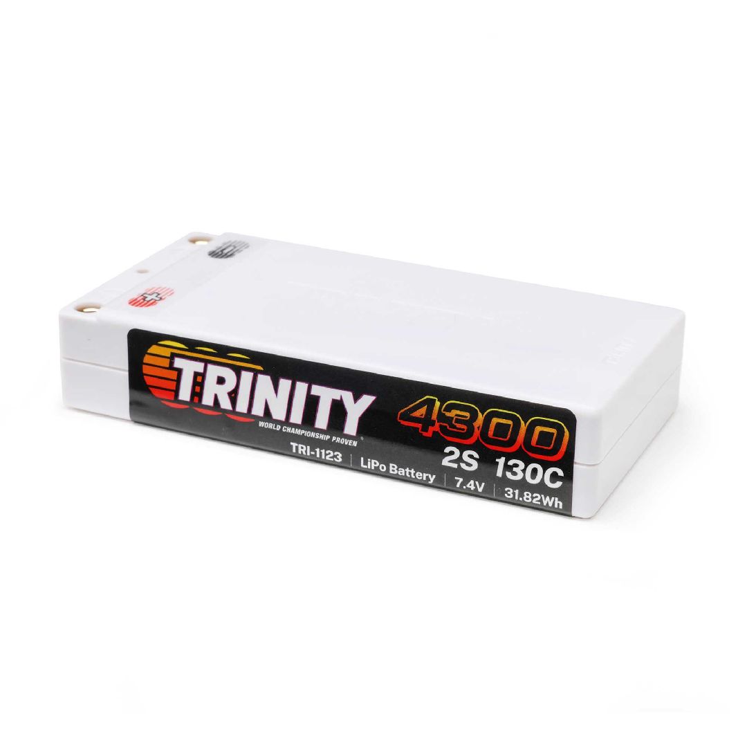 Trinity 4300mah 2S 7.4V 130C Shorty 5mm Bullets