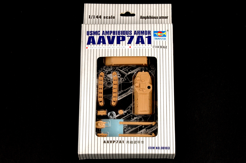 Trumpeter 1/144 AAVP7A1 Amphibious armor - Click Image to Close