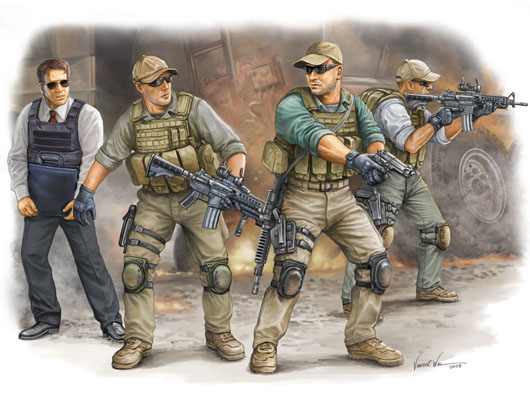 Trumpeter 1/35 PMC in Iraq --VIP Protection