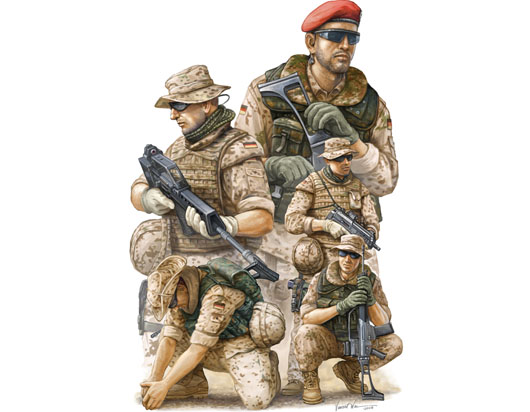 Trumpeter 1/35 Modern German ISAF Soldiers in Afghanistan - Click Image to Close