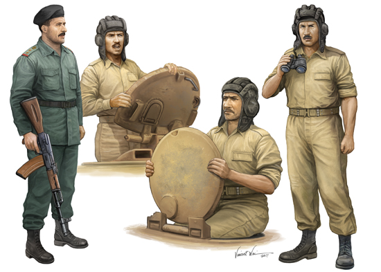 Trumpeter 1/35 Iraqi Tank Crew - Click Image to Close