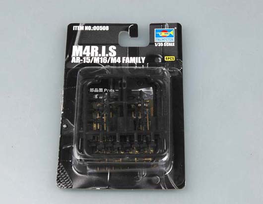 Trumpeter 1/35 AR-15/M16/M4 FAMILY-M4RAS (4 units) - Click Image to Close