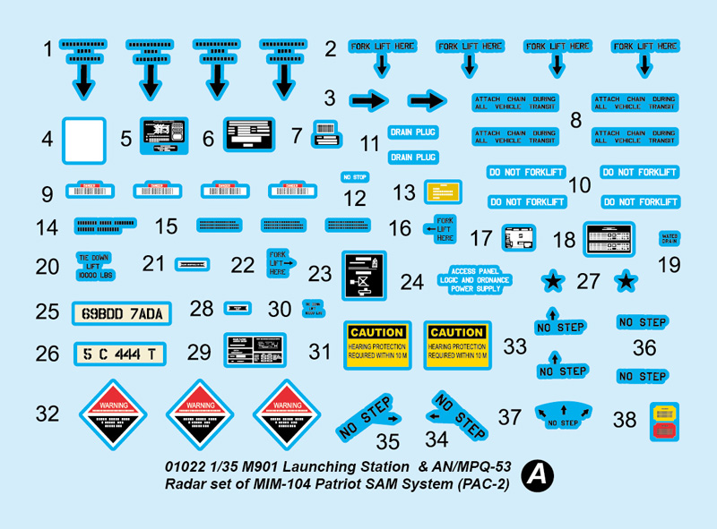 Trumpeter 1/35 M901 Launching Station & AN/MPQ-53 Radar set of M