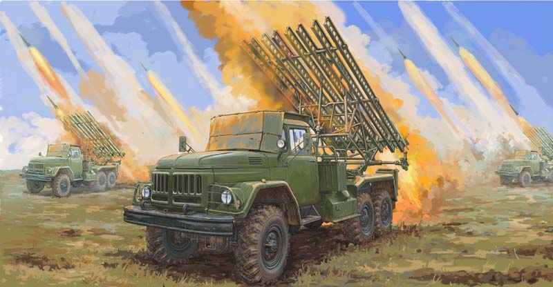 Trumpeter 1/35 Soviet 2B7R Multiple Rocket Launcher BM-13 NMM - Click Image to Close