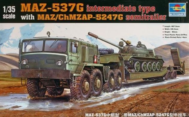 Trumpeter 1/35 MAZ-545 Transporter & CHMZAP-5247G Semi-traile