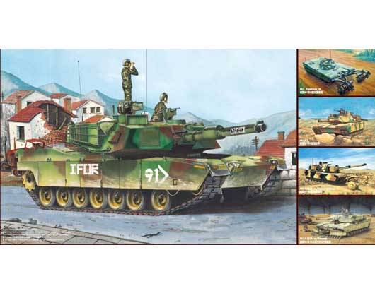 Trumpeter 1/35 M1A1/A2 Abrams 5in 1 - Click Image to Close