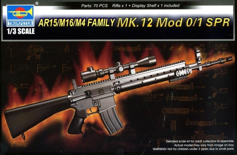 Trumpeter 1/3 AR15/M16/M4 FAMILY-MK.12 Mod 0/1 SPR - Click Image to Close