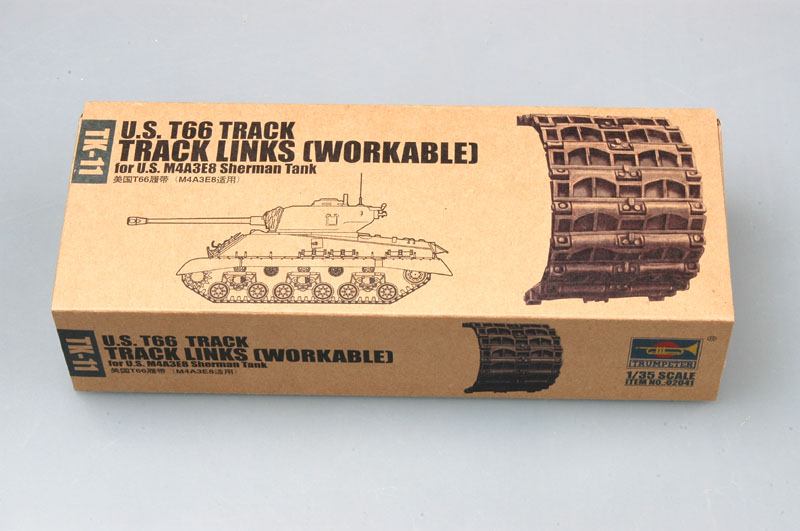 Trumpeter 1/35 U.S. T66 steel track for U.S. M4A3E8 sherman tank