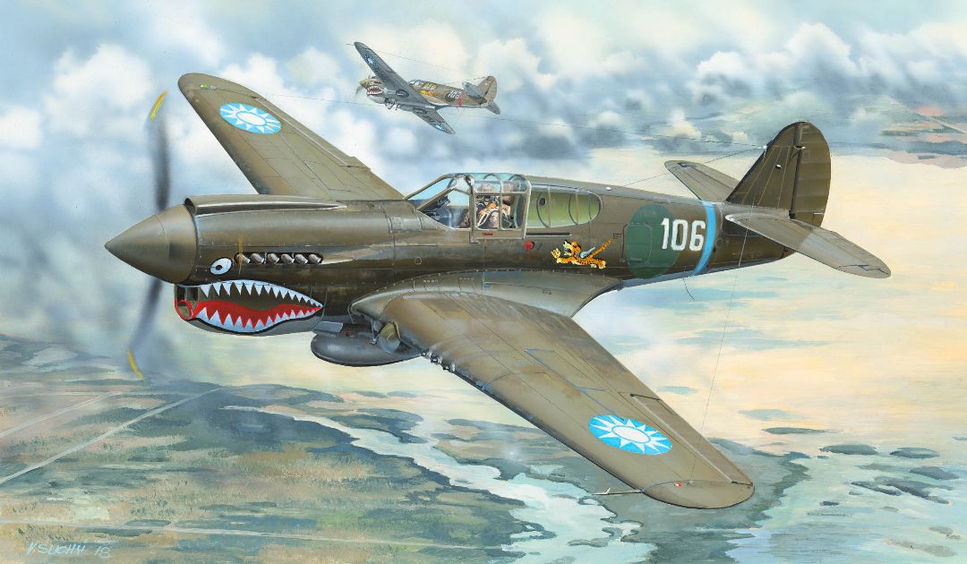 Trumpeter 1/32 P-40E War Hawk - Click Image to Close