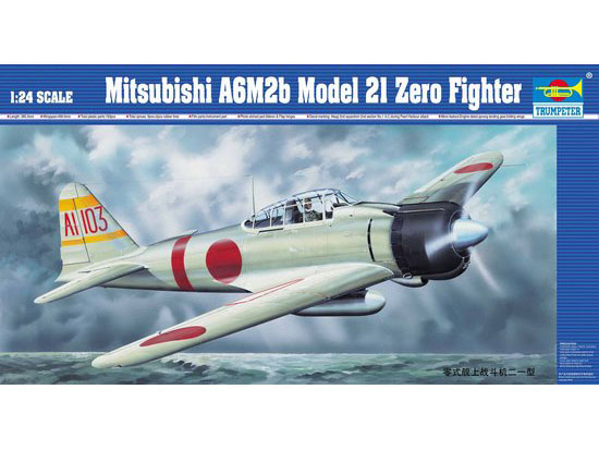 Trumpeter 1/24 A6M2b Model21 Zero Fighter - Click Image to Close