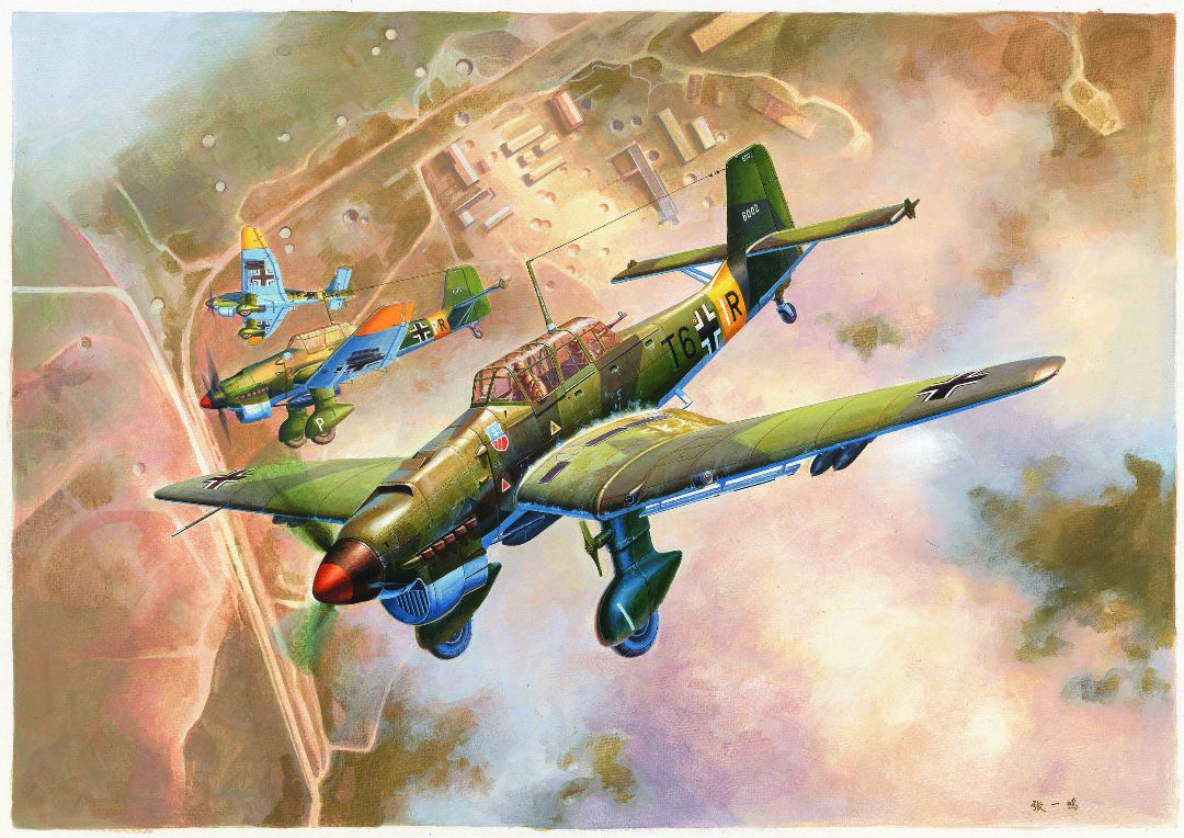 Trumpeter 1/24 Junkers Ju-87B-2 Stuka - Click Image to Close