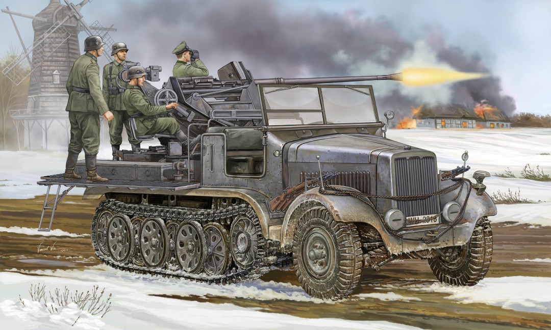 Trumpeter 1/35 German Sd.Kfz.6/2 3.7cm Flak 37 auf Selbstfahrlaf