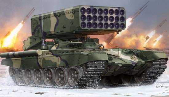 Trumpeter 1/35 Russian TOS-1 24-Barrel Multiple Rocket Launcher - Click Image to Close