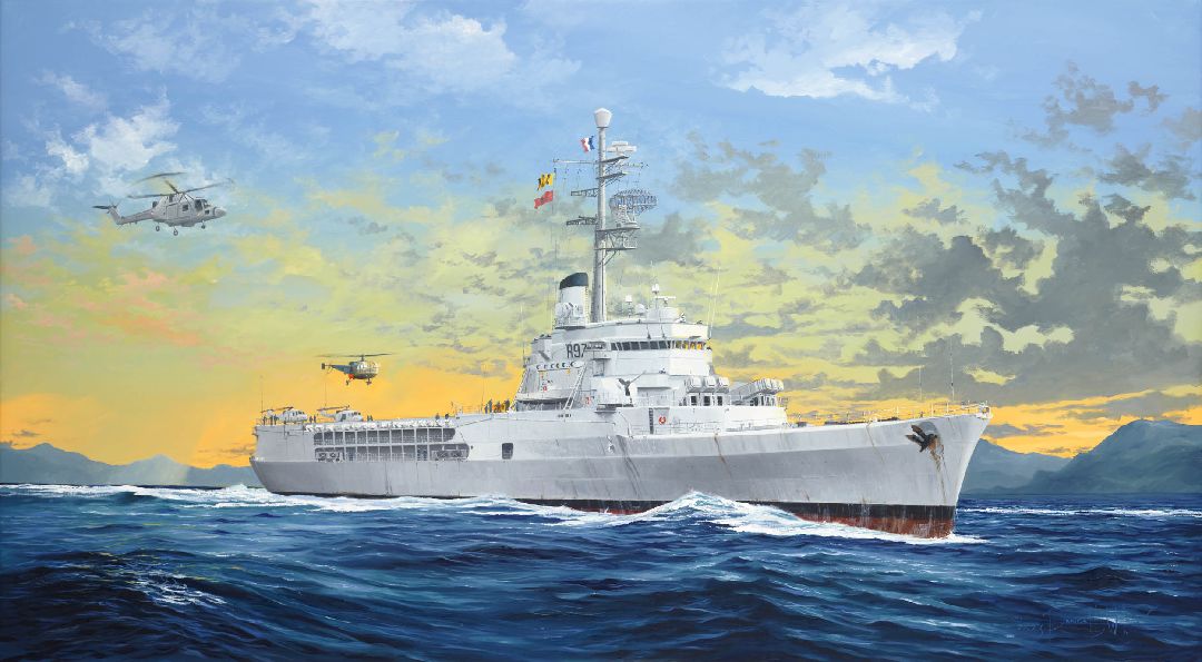 Trumpeter 1/350 French Navy Cruiser Jeanne d’Arc 2008 - Click Image to Close