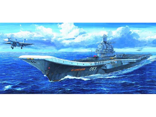Trumpeter 1/700 Russian Navy Aircraft Carrier KUZNETSOV - Click Image to Close