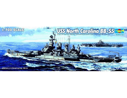 Trumpeter 1/700 USS North Carolina BB-55 - Click Image to Close