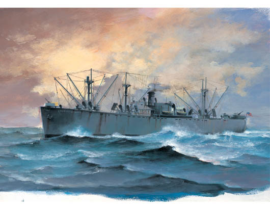 Trumpeter 1/700 SS Jeremiah O'Brien Liberty Ship - Click Image to Close