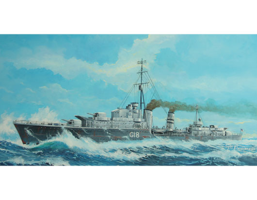 Trumpeter 1/700 Tribal-class destroyer HMS Zulu (F18)1941