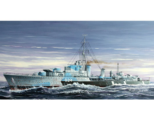 Trumpeter 1/700 Tribal-class destroyer HMCS Huron (G24)1944 - Click Image to Close