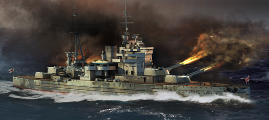 Trumpeter 1/700 HMS Queen Elizabeth 1941 - Click Image to Close