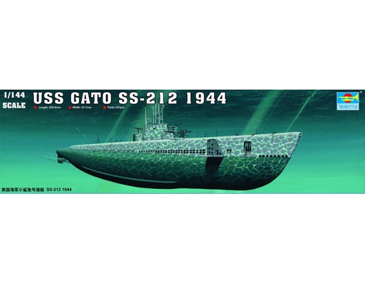 Trumpeter 1/144 Submarine - USS GATO SS-212 1944 - Click Image to Close