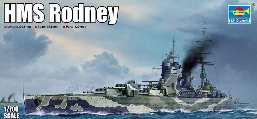 Trumpeter 1/700 HMS Rodney - Click Image to Close