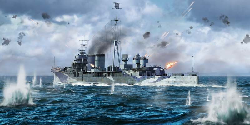 Trumpeter 1/700 HMS Colombo - Click Image to Close