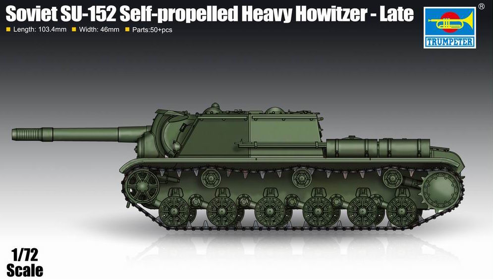 Trumpeter 1/72 Soviet SU-152 Self-propelled Heavy Howitzer - Lat - Click Image to Close