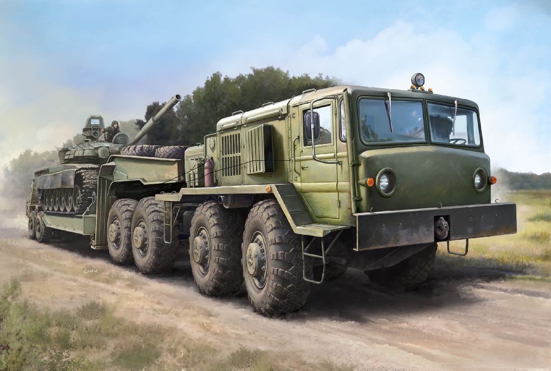 Trumpeter 1/72 MAZ-537G Late Production Type With Semi-Trailer - Click Image to Close