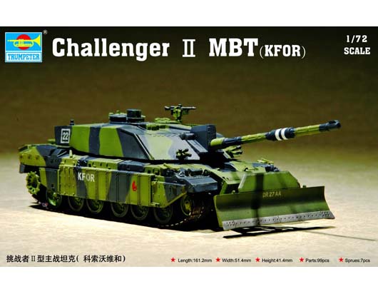 Trumpeter 1/72 Challenger II MBT (KFOR) - Click Image to Close
