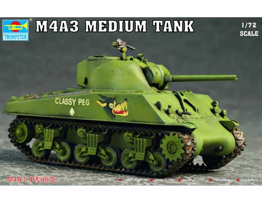 Trumpeter 1/72 M4A3 Tank - Click Image to Close