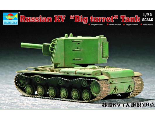 Trumpeter 1/72 Soviet KV "Big turret" tank    - Click Image to Close