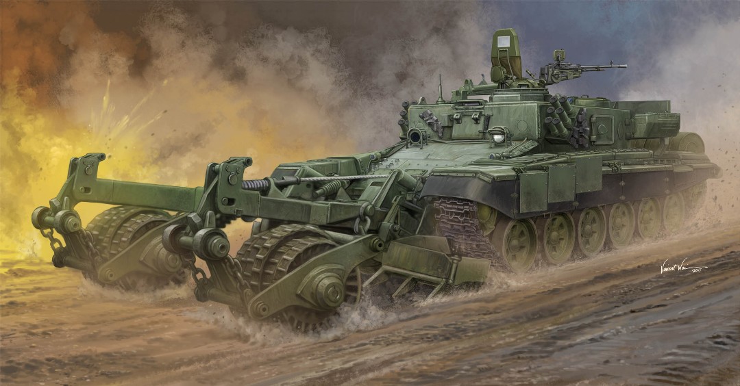 Trumpeter 1/35 Russian Armored Mine-Clearing Vehicle BMR-3 - Click Image to Close
