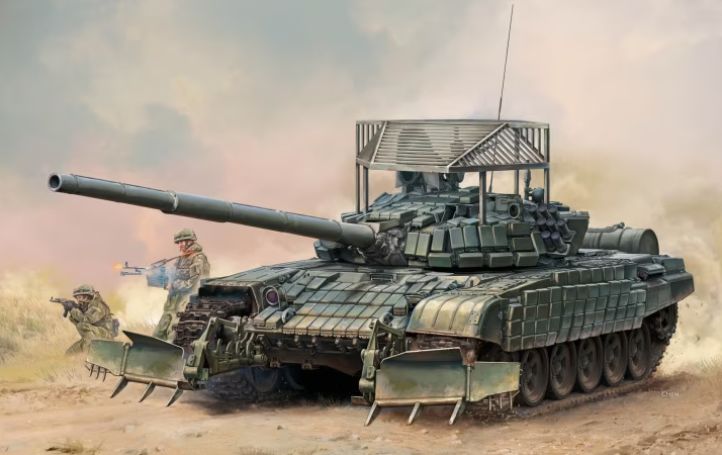 Trumpeter 1/35 Russian T-72B1 with KTM-6 & Grating Armour