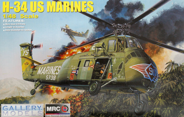 Plastic 1/48 H-34 Marines helicopter