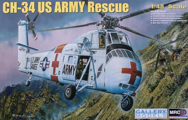 Plastic 1/48 CH-34 Army rescue helicopter