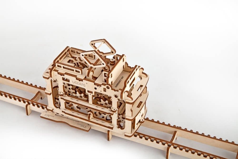 UGears Tram On Rails - 154 pieces (Medium)